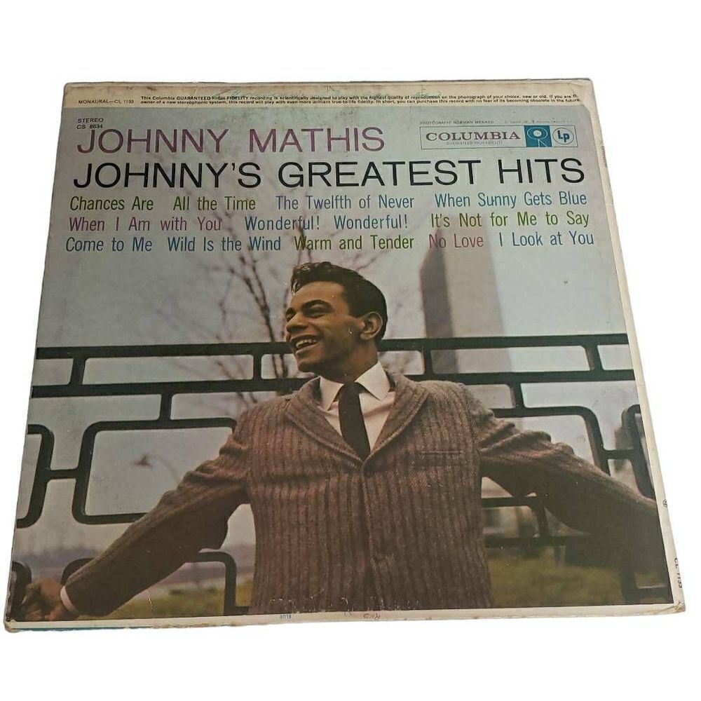 Johnny Mathis Greatest Hits Vinyl Record